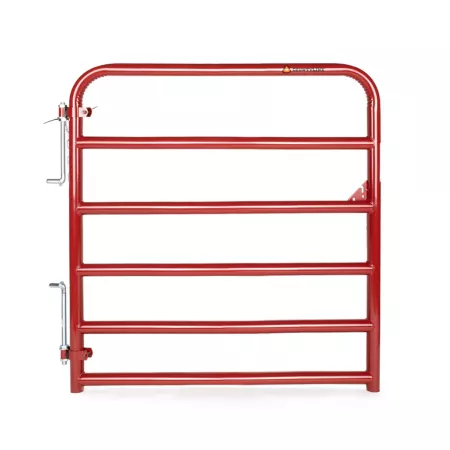 CountyLine Heavy Duty 6 Bar Tubular Gate 4 ft x 52 in Red Corral Panels & Gates