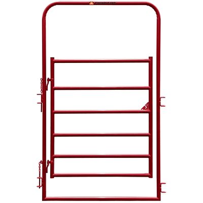 CountyLine 4 ft. x 7 ft. 6-Bar Arch Gate and Frame, 1-3/4 in. Tube