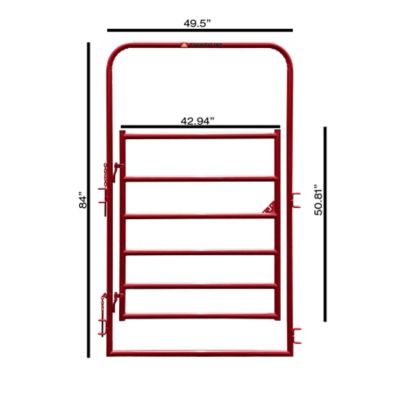Image showing  4 ft. x 7 ft. 6-Bar Arch Gate and Frame, 1-3/4 in. Tube