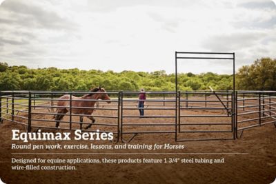 Image showing  5 ft. x 12 ft. 6-Bar Equine Corral Panel, 1-3/4 in. Tube, Gray