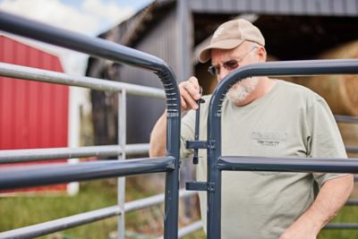 Image showing  10 ft. x 62 in. 6-Bar Corral Panel, 1-3/4 in. Tube, Blue