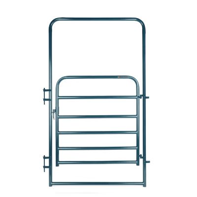 CountyLine 4 ft. x 8 ft. 6-Bar Corral Walk Through with 8 ft. Tall Frame, 1-3/4 in. Tube, Blue