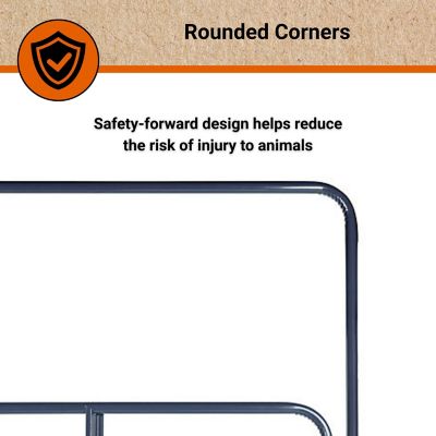 Image showing  6 ft. x 8 ft. 6-Bar Wide Walk-Thru Corral Gate with 8 ft. Frame, 1-3/4 in. Tube, Blue