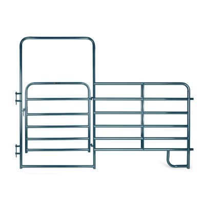 12 ft. Panel Corral with 4 ft. Walk-Thru Gate, 86 lb., Blue 4 ft