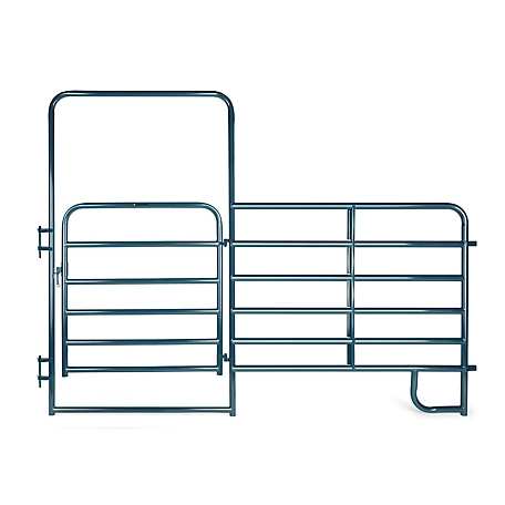 12 ft. Panel Corral with 4 ft. Walk-Thru Gate, 86 lb., Blue