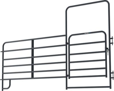 Image showing 12 ft. x 8 ft. 6-Bar Corral Panel with 4 ft. Walk Through Gate, 86 lb., Blue