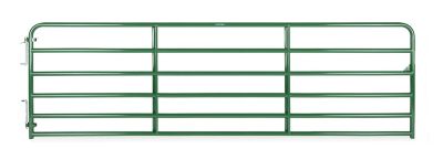 CountyLine 14 ft. x 52 in. 6-Bar Tube Gate, Green, 2 in. Tube