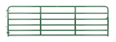 CountyLine 14 ft. x 52 in. 6-Bar Tube Gate, Green, 2 in. Tube