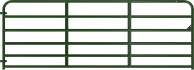 Image showing  12 ft. x 52 in. 6-Bar Tube Gate, 2 in. Tube, Green