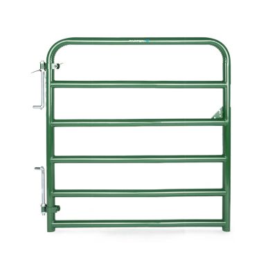 CountyLine 4 ft. x 52 in. Round Corner Tube Gate, 2 in. x 4 in. Mesh, Green