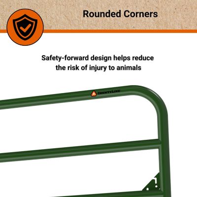 Image showing 6 th CountyLine 18 ft. x 52 in. Tube Gate, Green