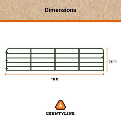 Image showing 8 th CountyLine 18 ft. x 52 in. Tube Gate, Green