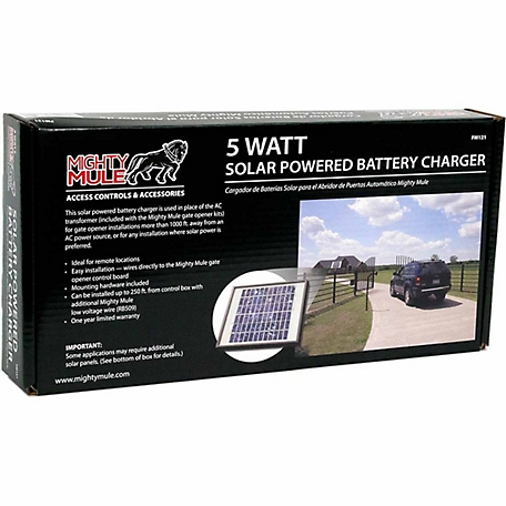 Mighty Mule 5W Solar Panel for Mighty Mule and GTO/Pro Automatic Gate Systems