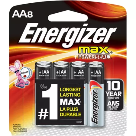 Energizer AA Max Batteries 8-Pack Batteries