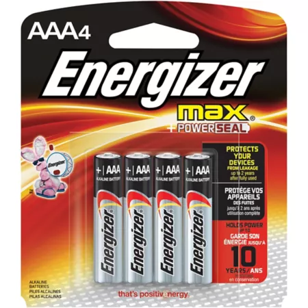 Energizer AAA Max Batteries 4 Pack Batteries