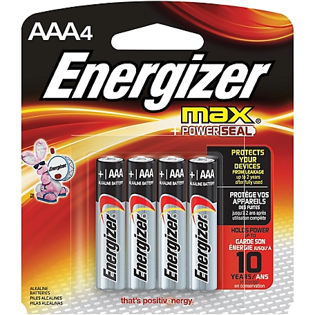 Energizer AAA Max Batteries, 4-Pack