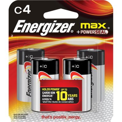 Energizer C Max Batteries, 4-Pack