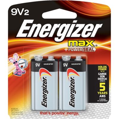 Energizer 9V Max Batteries, 2-Pack