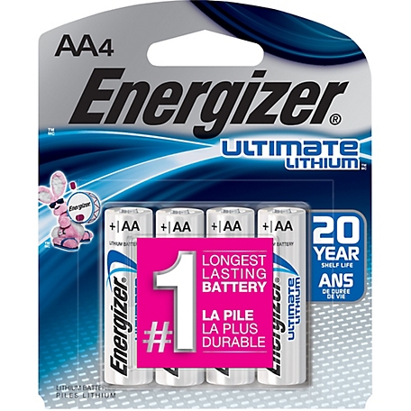 Energizer Ultimate Lithium AA batteries (4 Pack)