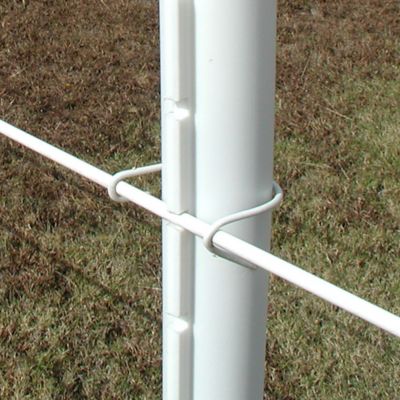 Image showing  Coated Wire Fence T-Sleeve Clips, White, 50-Pack