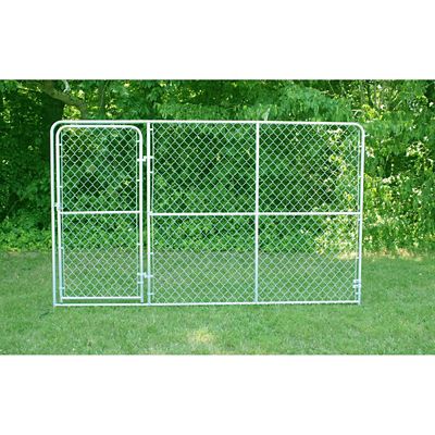 dog kennel with fence