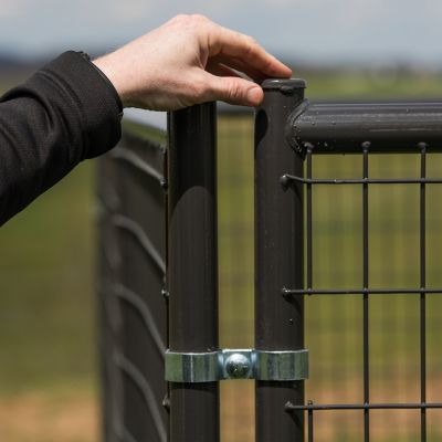 Image showing  5 ft. x 6 ft. Gray Heavy-Duty Dog Kennel Elite Side Panel