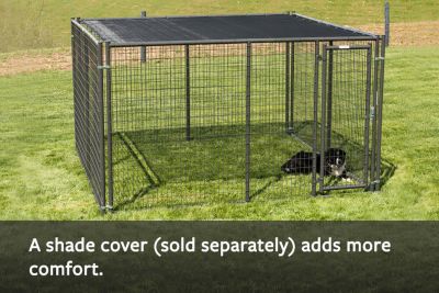 Image showing 7 th Tarter 5 ft. x 6 ft. Gray Heavy-Duty Dog Kennel Elite Side Panel