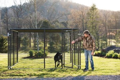 Image showing  6 ft. x 2 in. x 5 ft. Gray Heavy-Duty Dog Kennel Front Panel