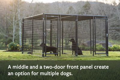 Image showing 5 th Tarter 6 ft. x 2 in. x 5 ft. Gray Heavy-Duty Dog Kennel Front Panel