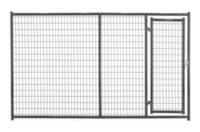 Image showing  6 ft. x 10 ft. Gray Heavy-Duty Dog Kennel Front Panel