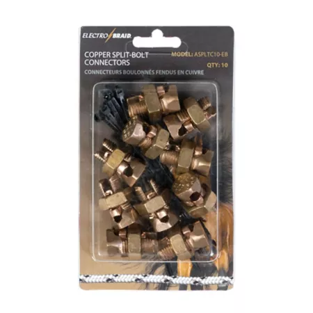 ElectroBraid Copper Slotted Bolt Connectors 10 Pack Electric Fence Tools & Accessories