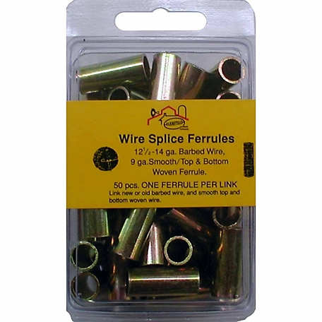Farmstead Products Company Barbed Wire Ferrules, 12-1/2 to 14 Gauge, 50-Pack