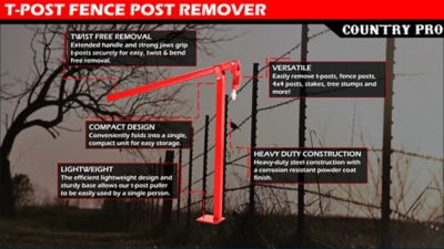 Image showing  T-Post Puller, Easily Removes Studded T-Posts, Durable Lightweight Design