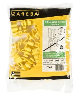 Image showing  T-Post Insulators, Yellow, 25-Pack