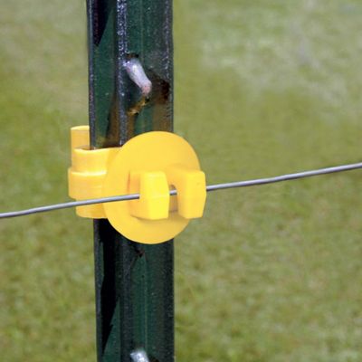 Image showing  T-Post Insulators, Yellow, 25-Pack