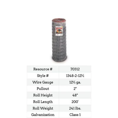 Image showing Red Brand 200 ft. x 48 in. Non-Climb Horse Fence