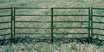 Image showing  10 ft. x 60 in. 6-Bar Prairie Panel, Green