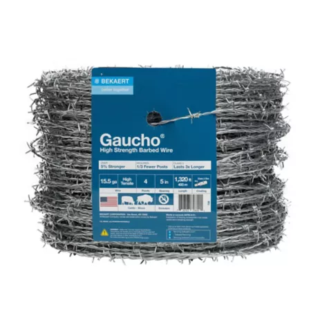 Bekaert 1320 ft Gaucho 4 Point 15.5 Gauge High Strength Barbed Wire Barbed Wire