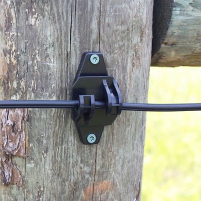 Image showing  Wood Post Insulators, Black, 25-Pack