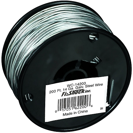 Fi-Shock 200 ft. x 698 lb. Steel Electric Fence Wire, 14 Gauge, 150,000 PSI