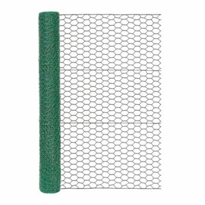 Garden Craft 36in H x 25ft L Green Vinyl Poultry Netting with 1in Openings