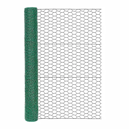 Garden Craft 36 in H x 25 ft W Green Vinyl Poultry Netting with 1 in Openings Chicken Wire & Poultry Netting