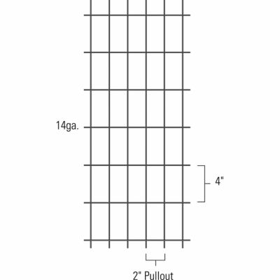 Image showing  100 ft. x 4 ft. Galvanized Welded Wire Garden Fence, 2 in. x 4 in. Mesh