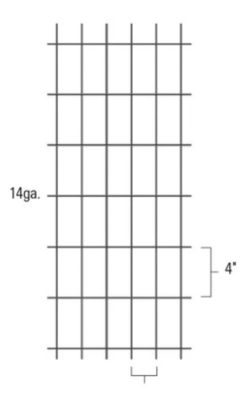 Image showing  100 ft. x 60 in. Welded Wire Fence with 2 in. x 4 in. Mesh