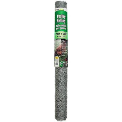 YARDGARD 1 in. Mesh 25 ft. x 24 in. Galvanized Hex Poultry Netting/Chicken Wire