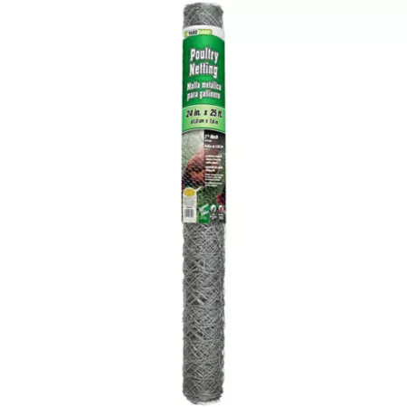 YARDGARD 1" Galvanized Hexagonal Poultry Net/Chicken Wire 25' x 24" Chicken Wire & Poultry Netting