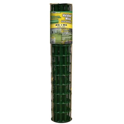 3 ft. x 50 ft. 2 in. x 3 in. Mesh 16-Gauge Green Vinyl Welded Wire