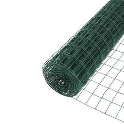 Image showing 50 ft. 2 in. x 3 ft. x 3 in. Mesh 16-Gauge Green Vinyl Welded Wire