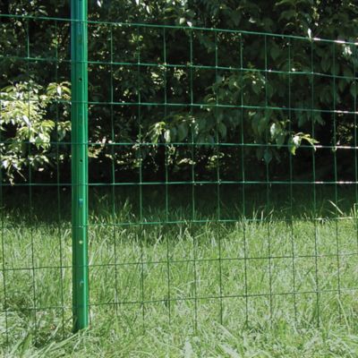 Image showing 50 ft. 2 in. x 3 ft. x 3 in. Mesh 16-Gauge Green Vinyl Welded Wire