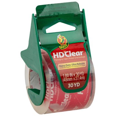 Duck 1.88 in. x 30 yd. HD Clear Heavy-Duty Packing Tape with Refillable Dispenser